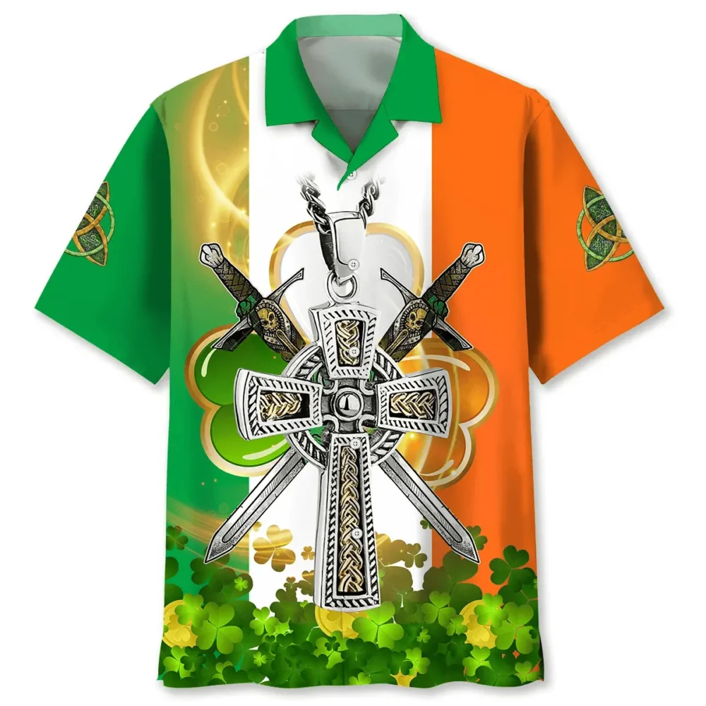 Cross St.Patrick Day Hawaiian Shirt HWBN2762027 - Beltina