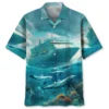 Cruise Ship With Dolphins Art Hawaiian Shirt HWBN2763391 - Beltina