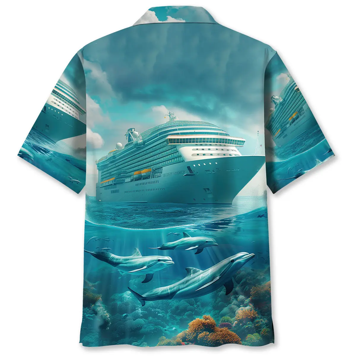 cruise-ship-with-dolphins-art-hawaiian-shirt-2