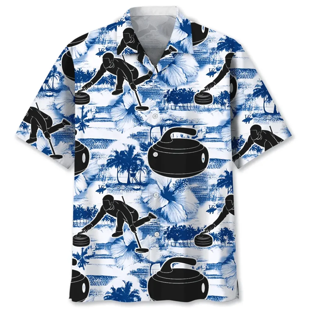 Curling Blue Nature Hawaiian Shirt HWBN2762180 - Beltina