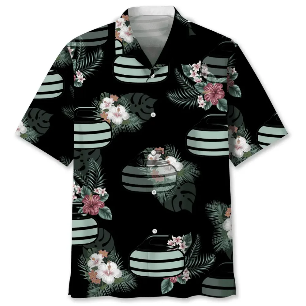 Curling Hawaiian Tropical Hawaiian Shirt HWBN2762186 - Beltina