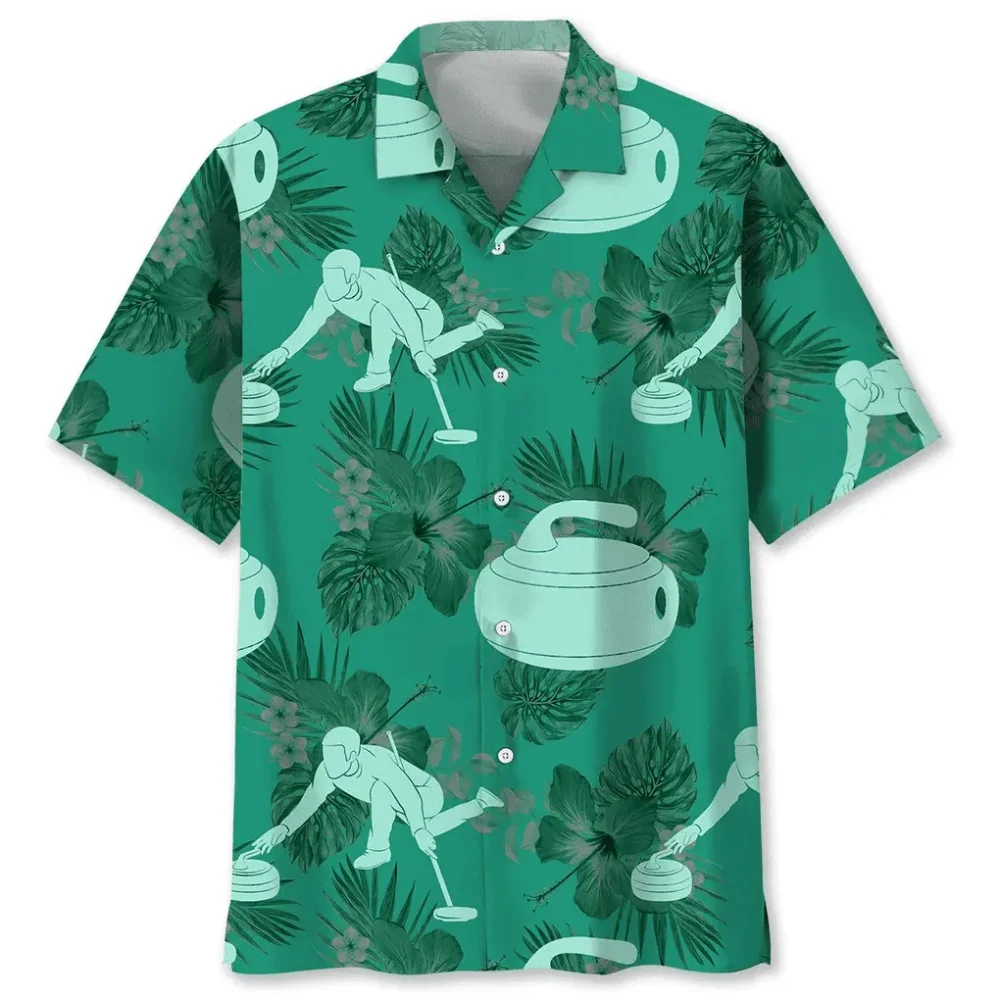 Curling Kelly Green Hawaiian Shirt HWBN2762187 - Beltina