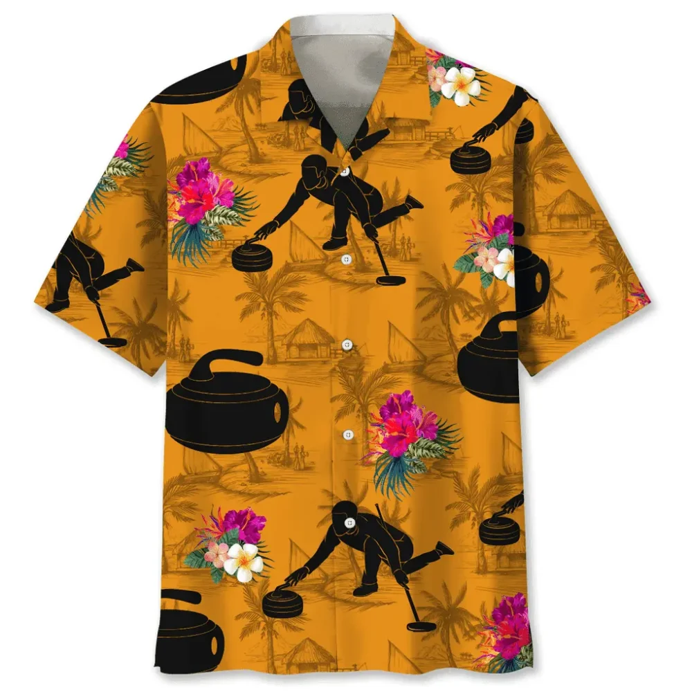 Curling Orange Tropical Hawaiian Shirt HWBN2762193 - Beltina