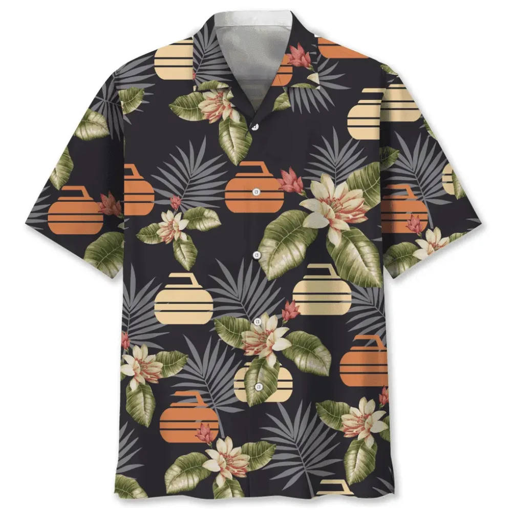 Curling Tropical Hawaiian Shirt HWBN2762195 - Beltina