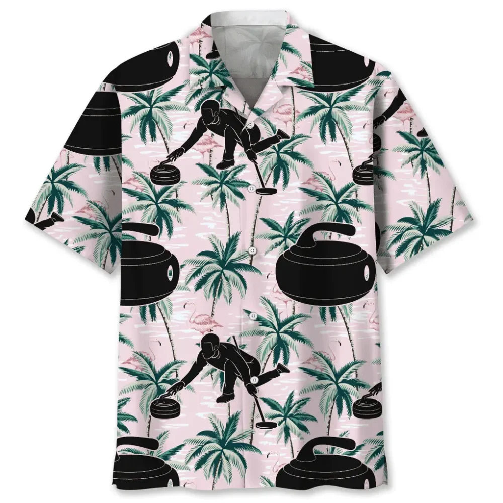 Curling Tropical Pink Hawaiian Shirt HWBN2762196 - Beltina
