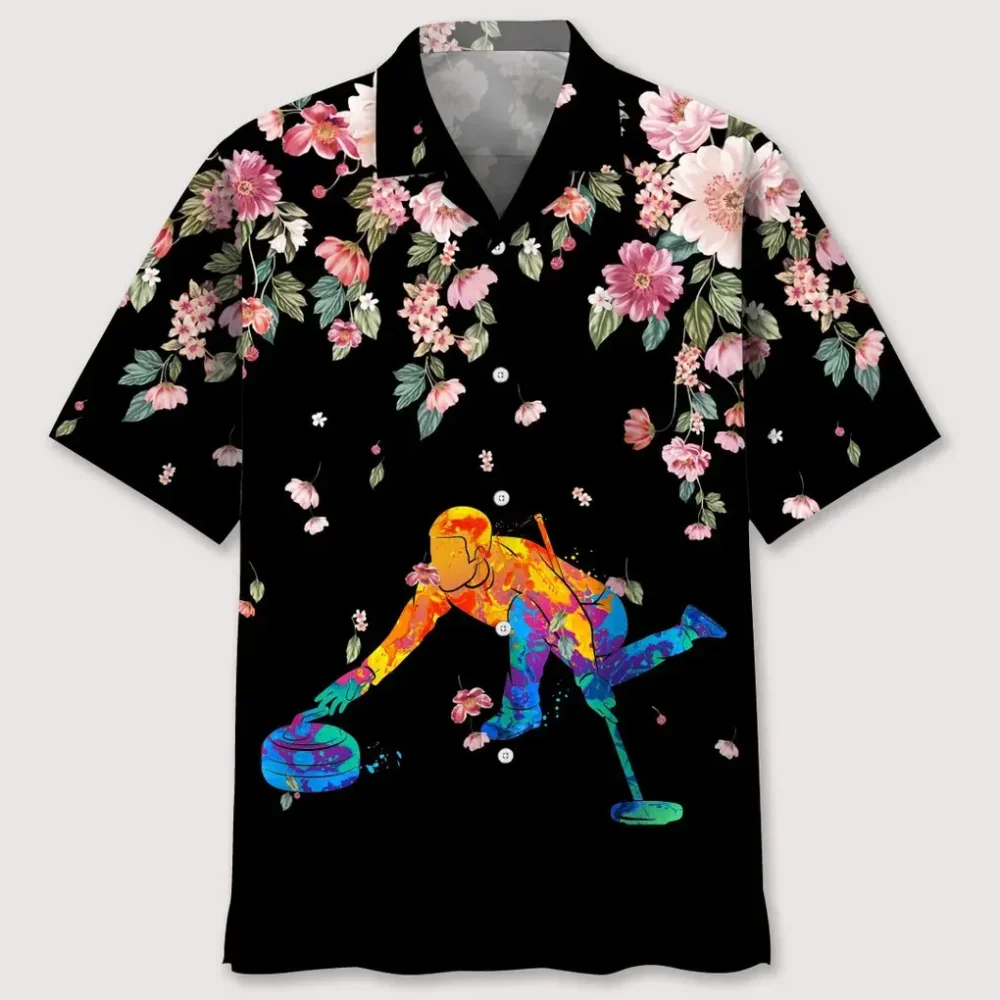 Curling Watercolors Flower Hawaiian Shirt HWBN2762199 - Beltina