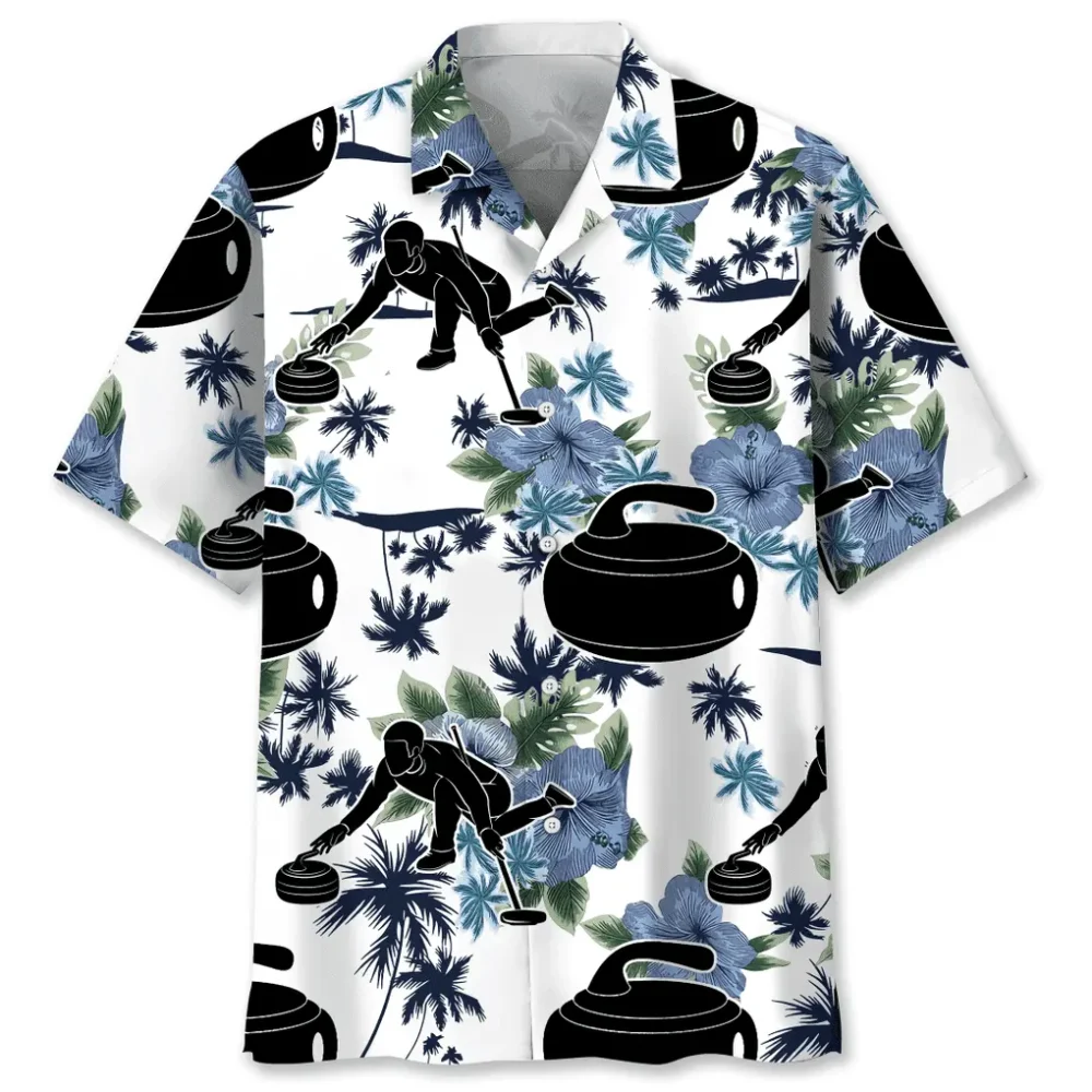 Curling White Nature Hawaiian Shirt HWBN2762200 - Beltina