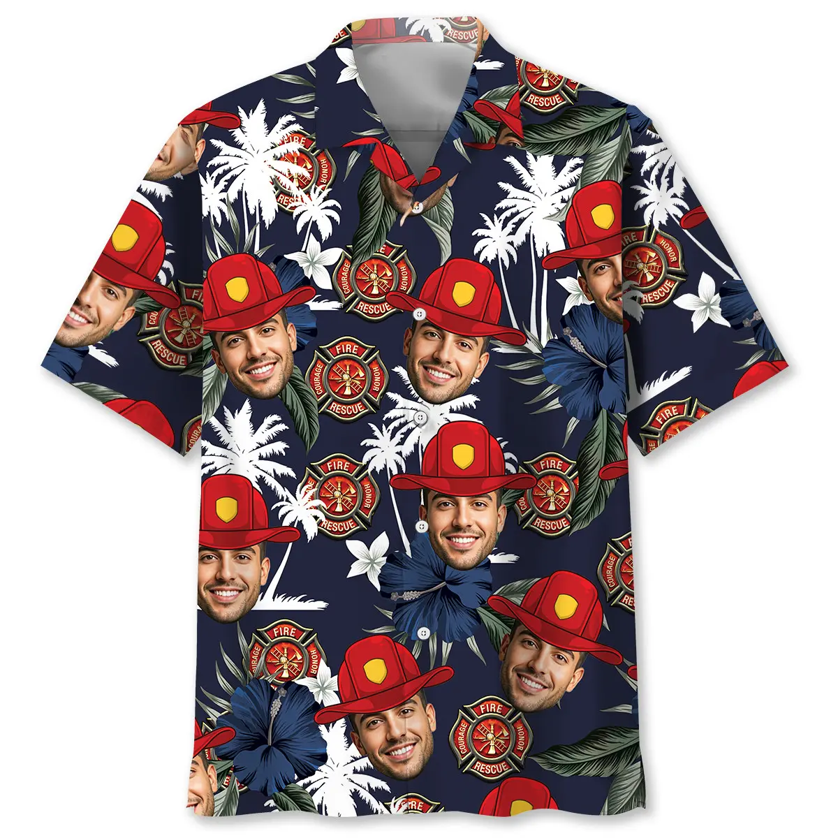custom-photo-firefighter-helmet-hawaiian-shirt-1