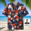 Custom Photo Firefighter Helmet Hawaiian Shirt HWBN2764732 - Beltina