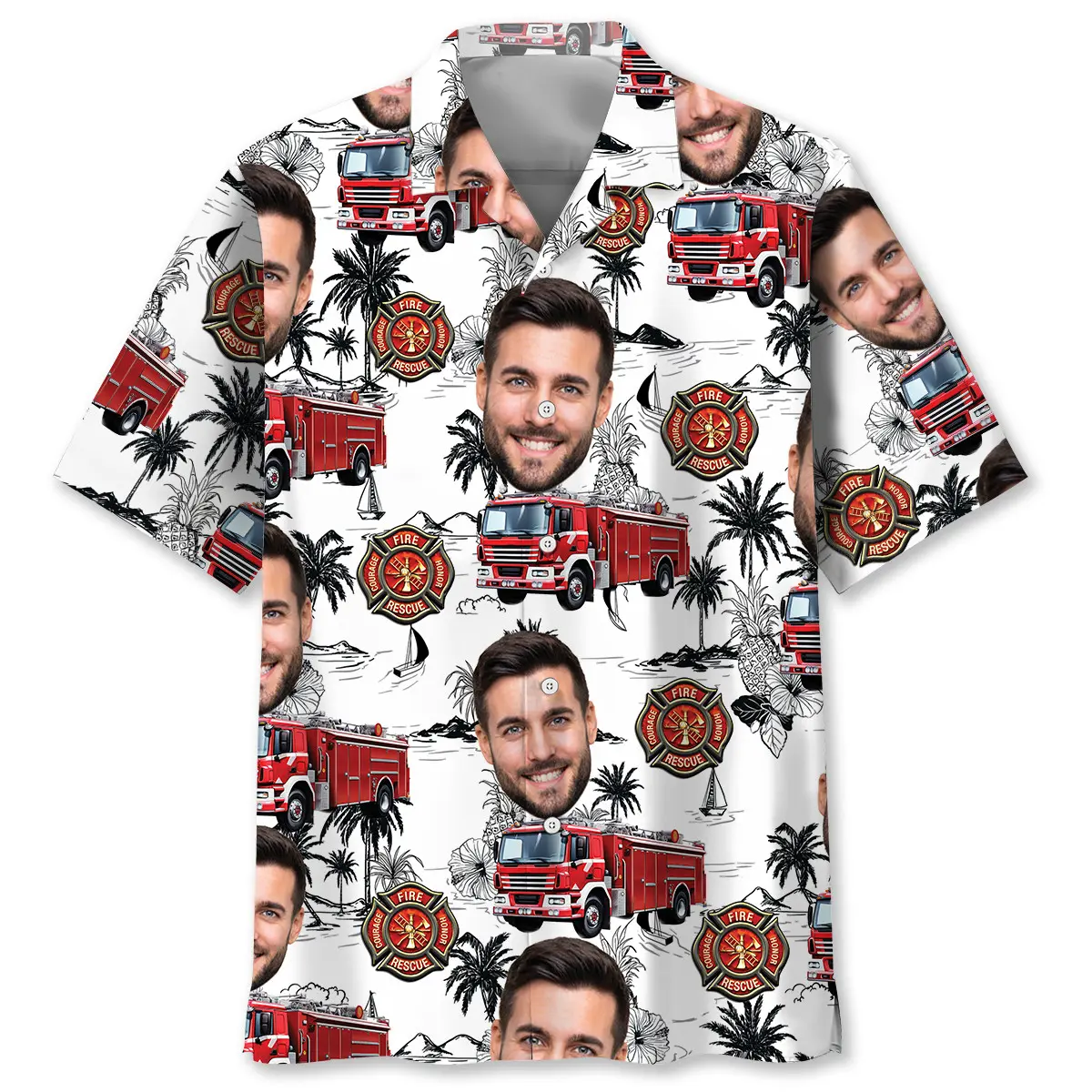 custom-photo-firefighter-truck-hawaiian-shirt-1