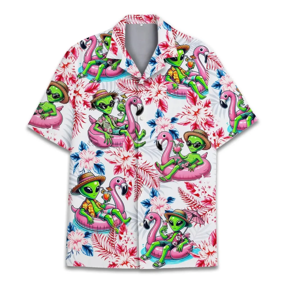 Tropical Alien Unisex Hawaiian Shirt Aloha Shirt HWBN2765685 - Beltina