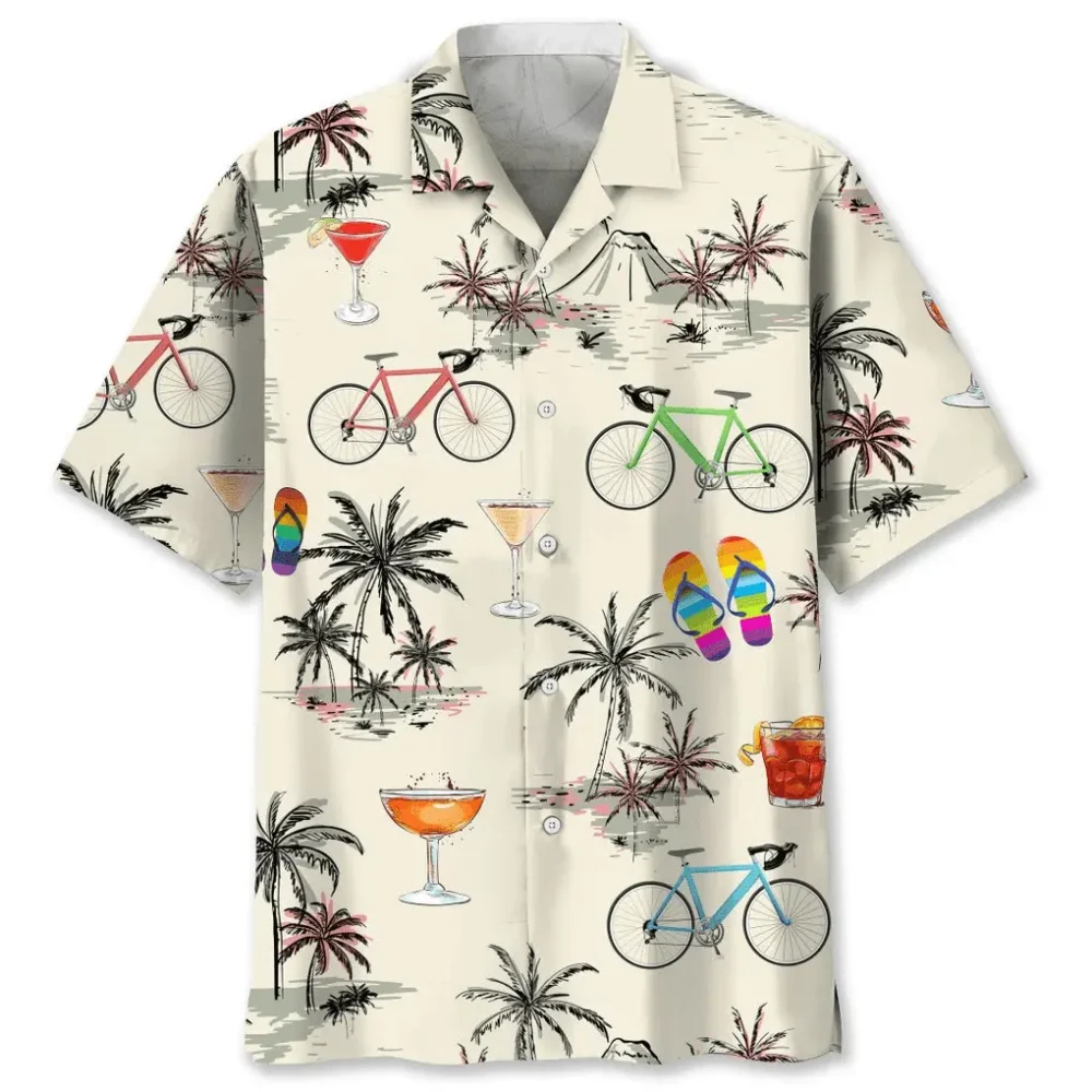 Cycling Beach Coconut Hawaiian Shirt HWBN2762203 - Beltina