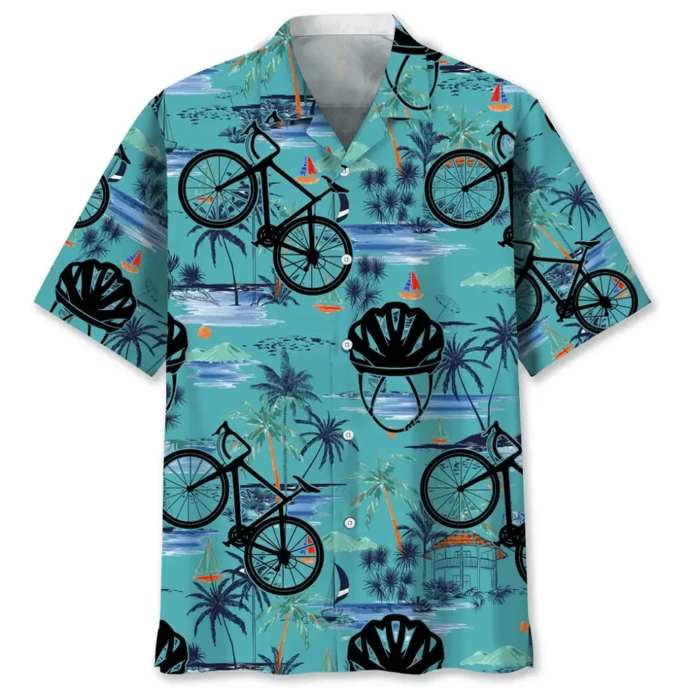 Cycling Blue Beach Hawaiian Shirt HWBN2762204 - Beltina