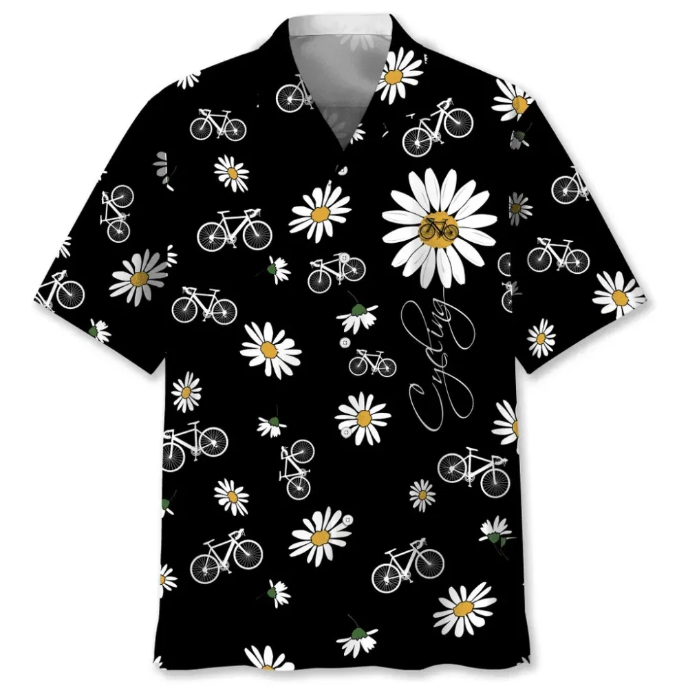 Cycling Daisy Hawaiian Shirt HWBN2762209 - Beltina