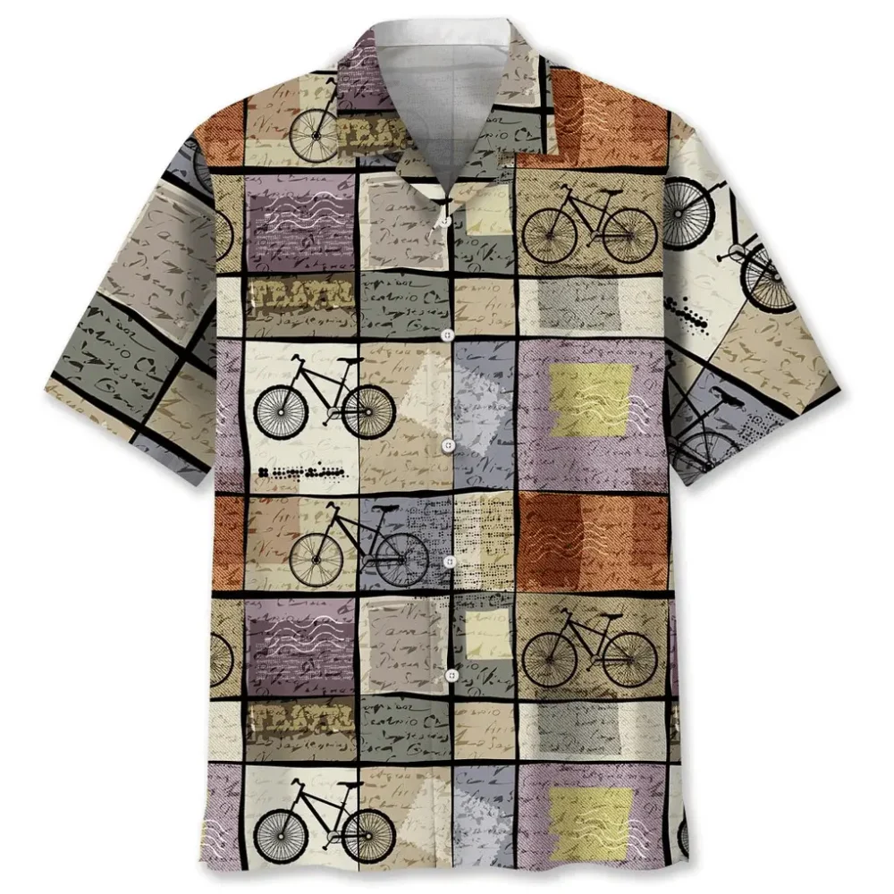 Cycling Retro Travel Hawaiian Shirt HWBN2762231 - Beltina