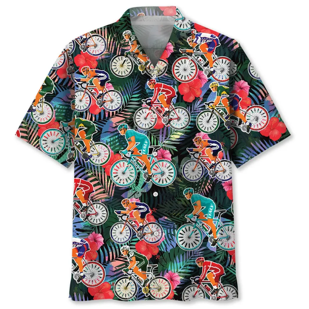 Cycling Tropical Hawaiian Shirt HWBN2762793 - Beltina