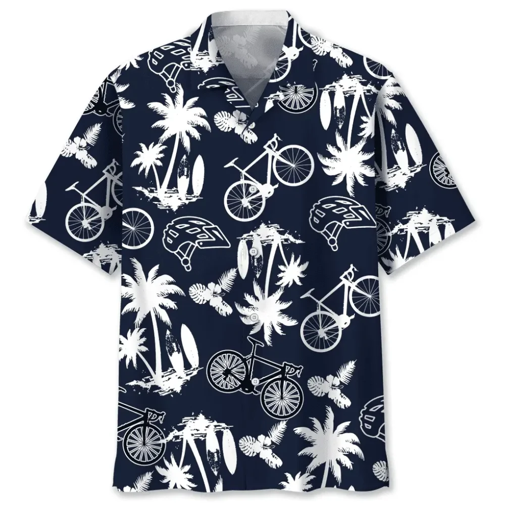 Cycling White Hawaiian Shirt HWBN2762217 - Beltina