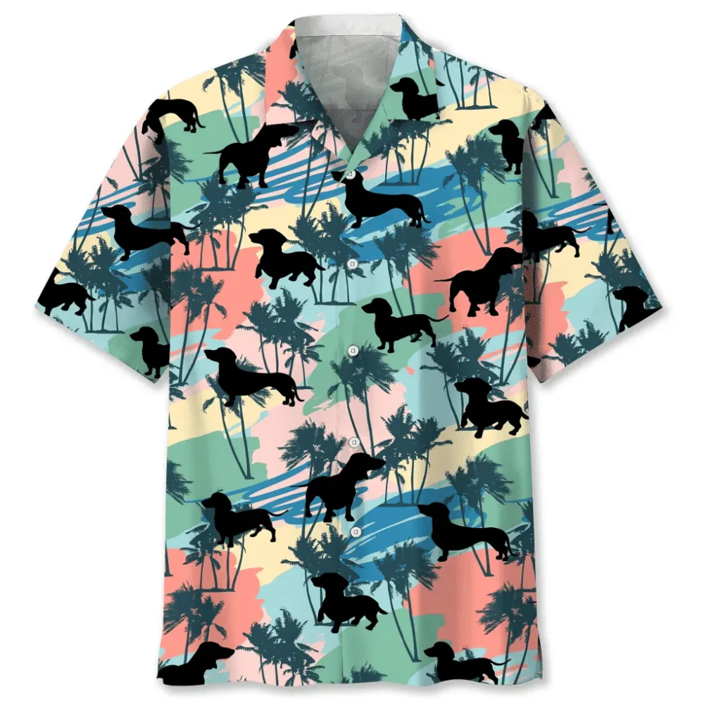 Dachshund Coconut Palm Hawaiian Shirt HWBN2762132 - Beltina