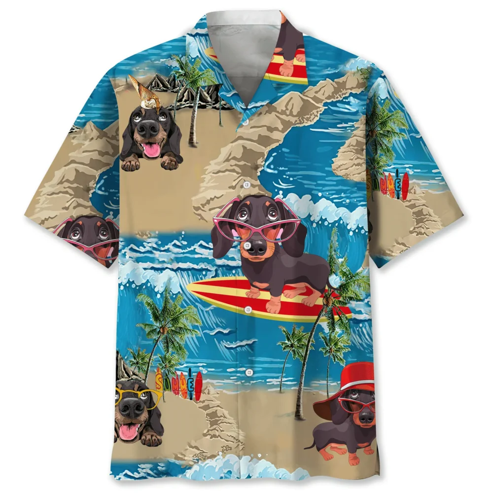 Dachshund Funny Beach Hawaiian Shirt HWBN2762133 - Beltina