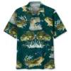 Dark Green Fishing Hawaiian Shirt HWBN2763303 - Beltina