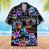 Neon Bowling Cat Unisex Hawaiian Shirt Aloha Shirt HWBN2765710 - Beltina