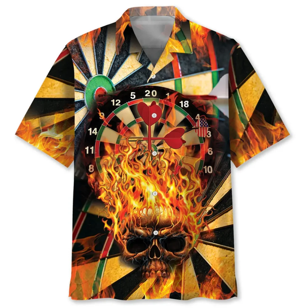 Darts Skull Hawaiian Shirt HWBN2762769 - Beltina