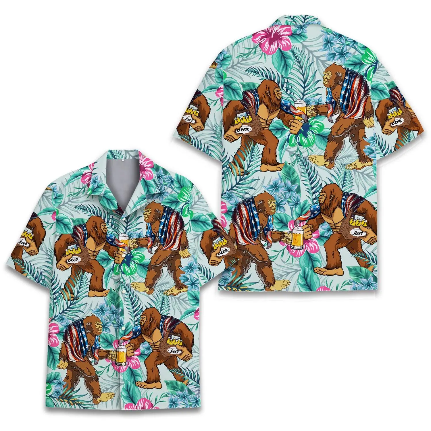 deluxe-tropical-hippie-bus-mix-blue-theme-hawaiian-shirt-1