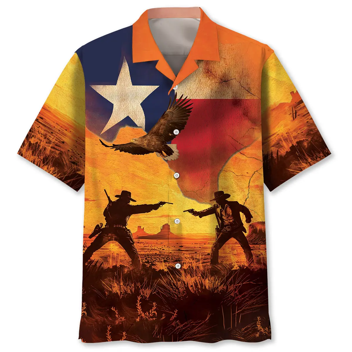 desert-cowboy-duel-hawaiian-shirt