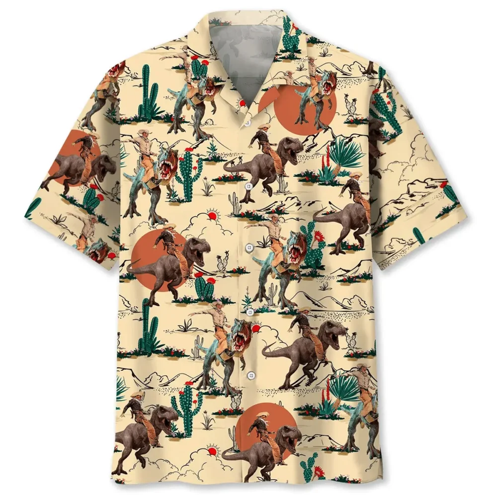 Dinosaur Desert Hawaiian Shirt HWBN2762097 - Beltina
