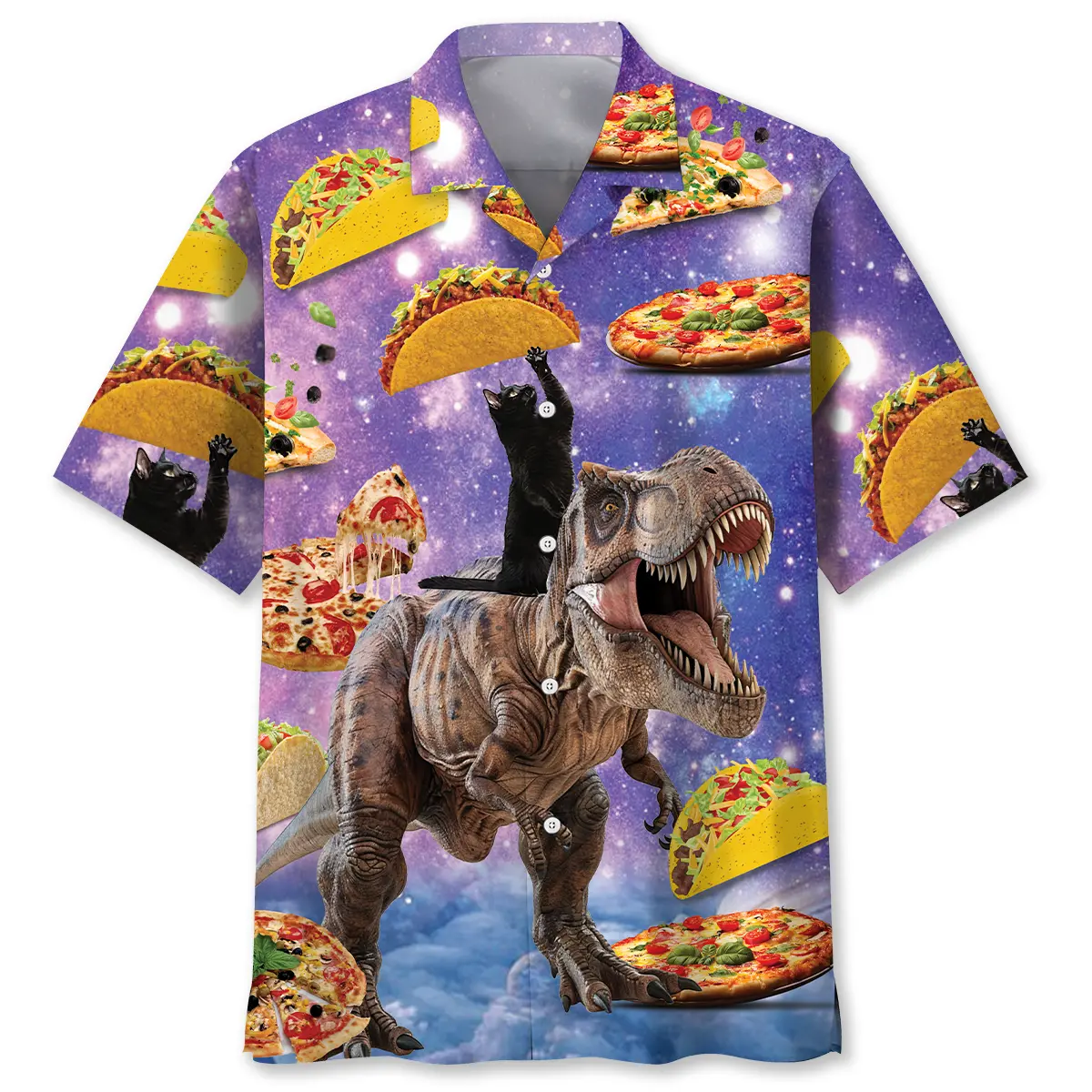 dinosaur-pizza-cat-hawaiian-shirt