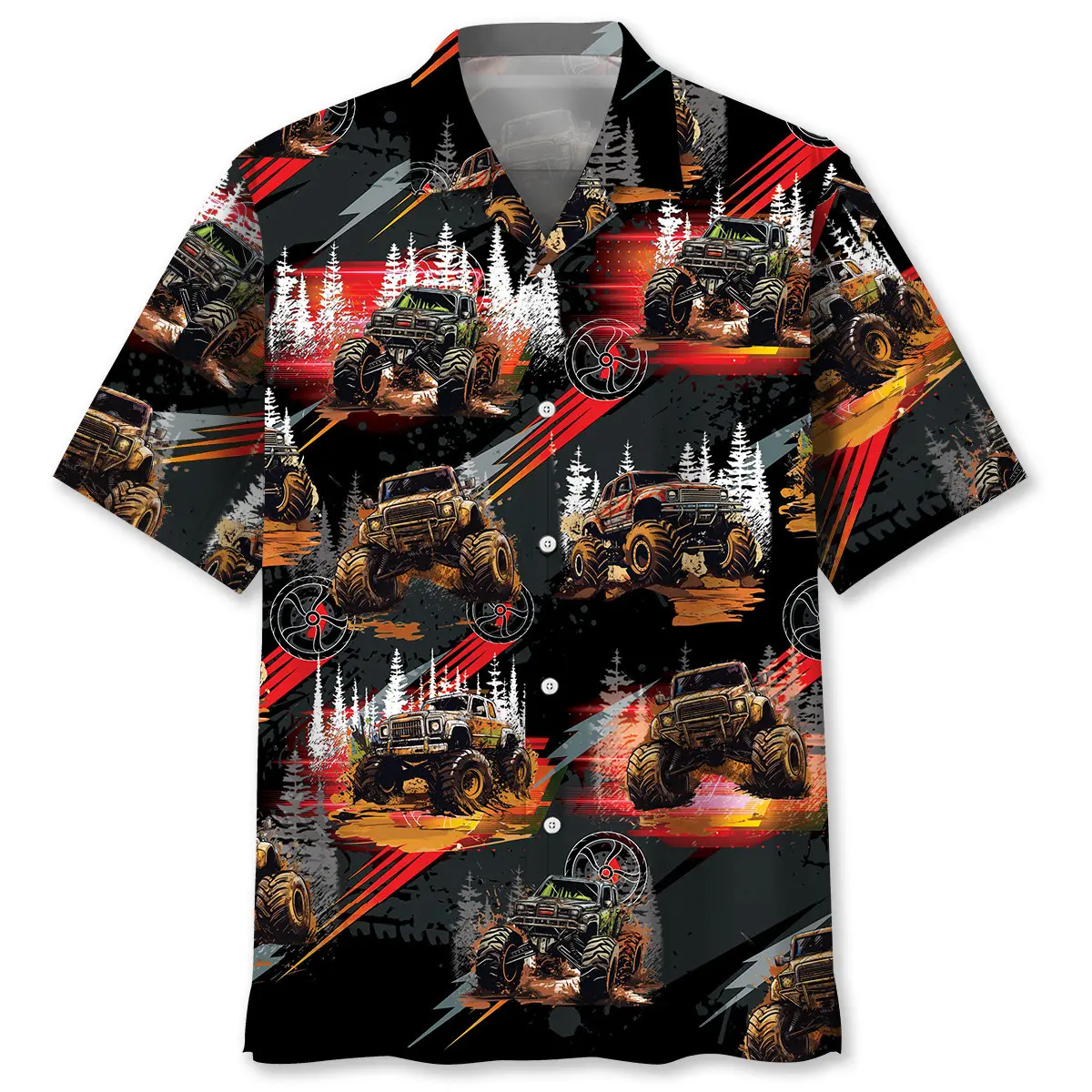 dirt-monster-truck-hawaiian-shirt