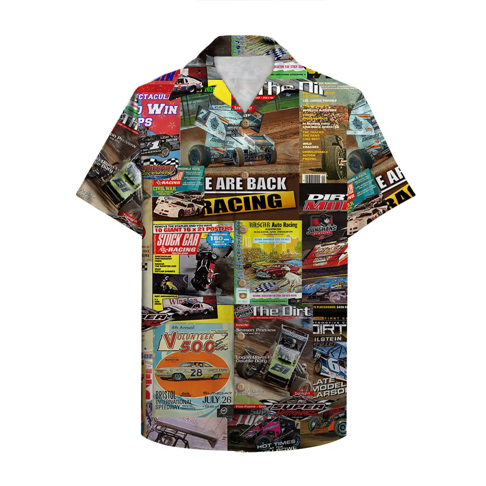 Dirt Track Racing Magazine Unisex Hawaiian Shirt Aloha Shirt HWBN2765665 - Beltina