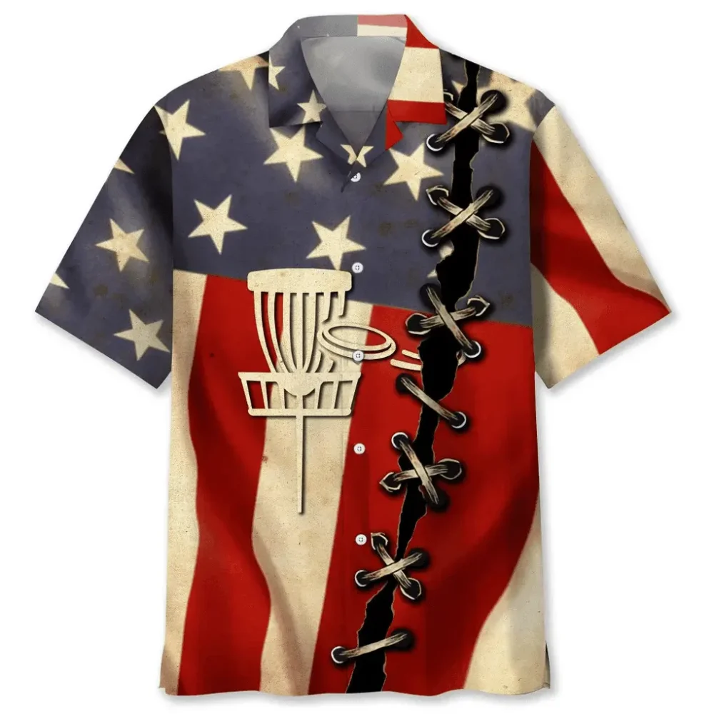 Disc Golf America Flag Hawaiian Shirt HWBN2762253 - Beltina
