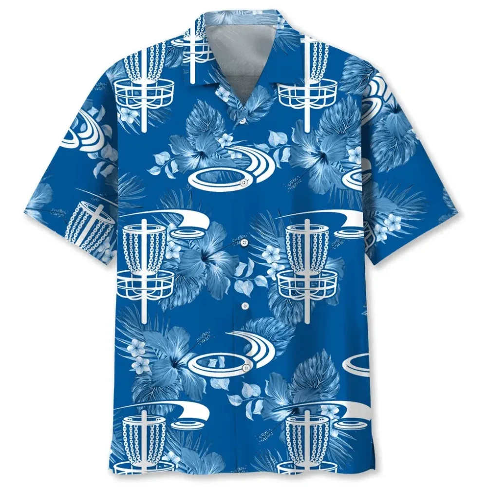 Disc Golf Blue Hawaiian Shirt HWBN2762257 - Beltina