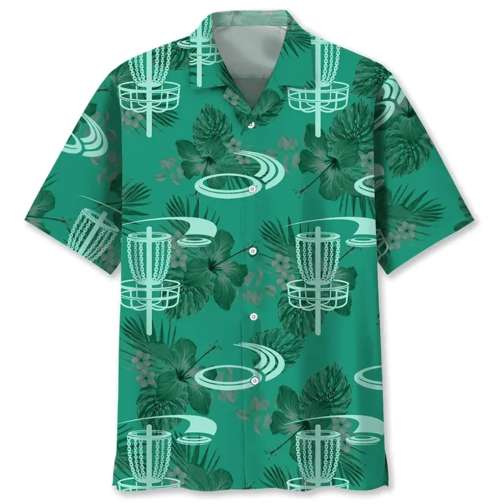 Disc Golf Kelly Green Hawaiian Shirt HWBN2762262 - Beltina