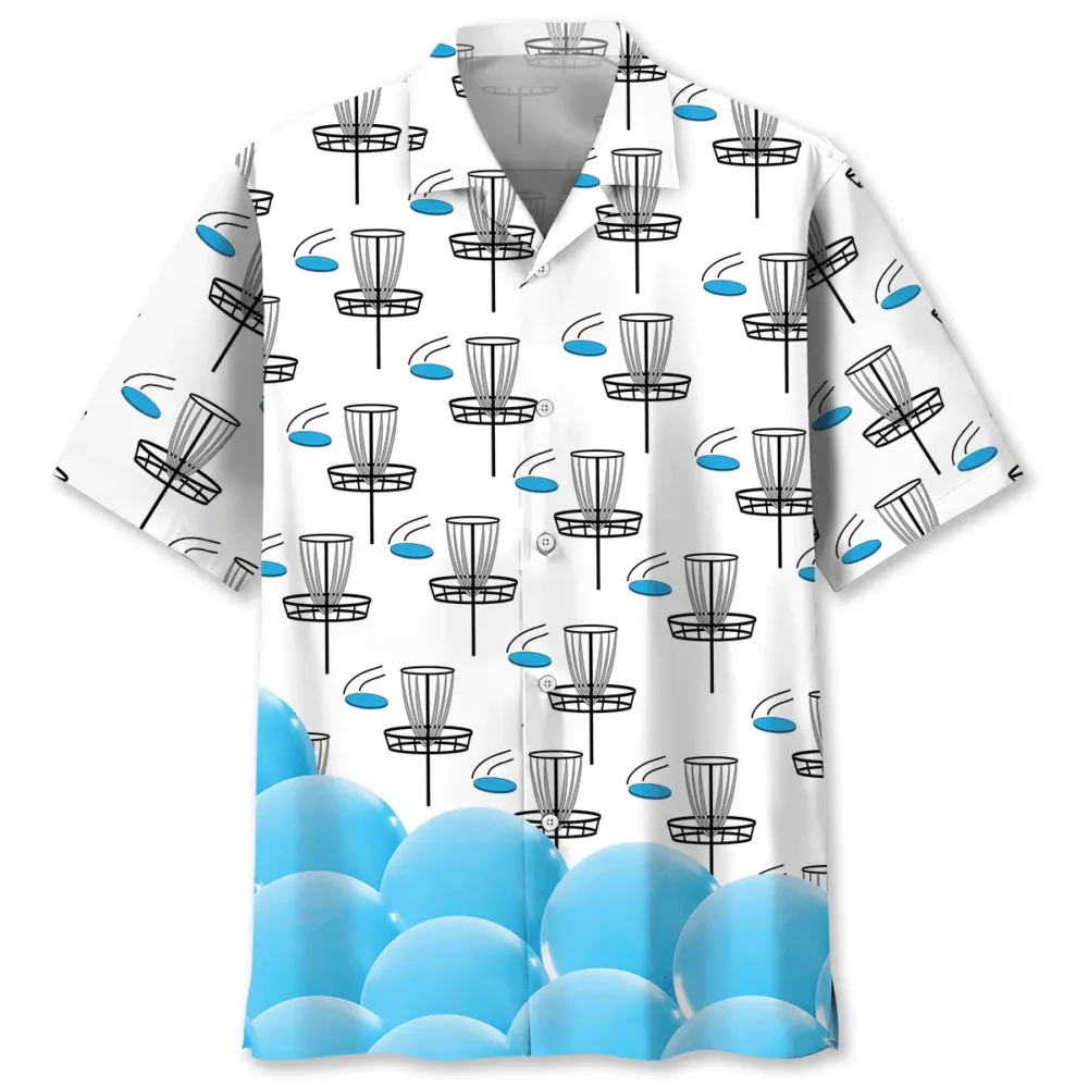 Disc Golf White Hawaiian Shirt HWBN2762746 - Beltina