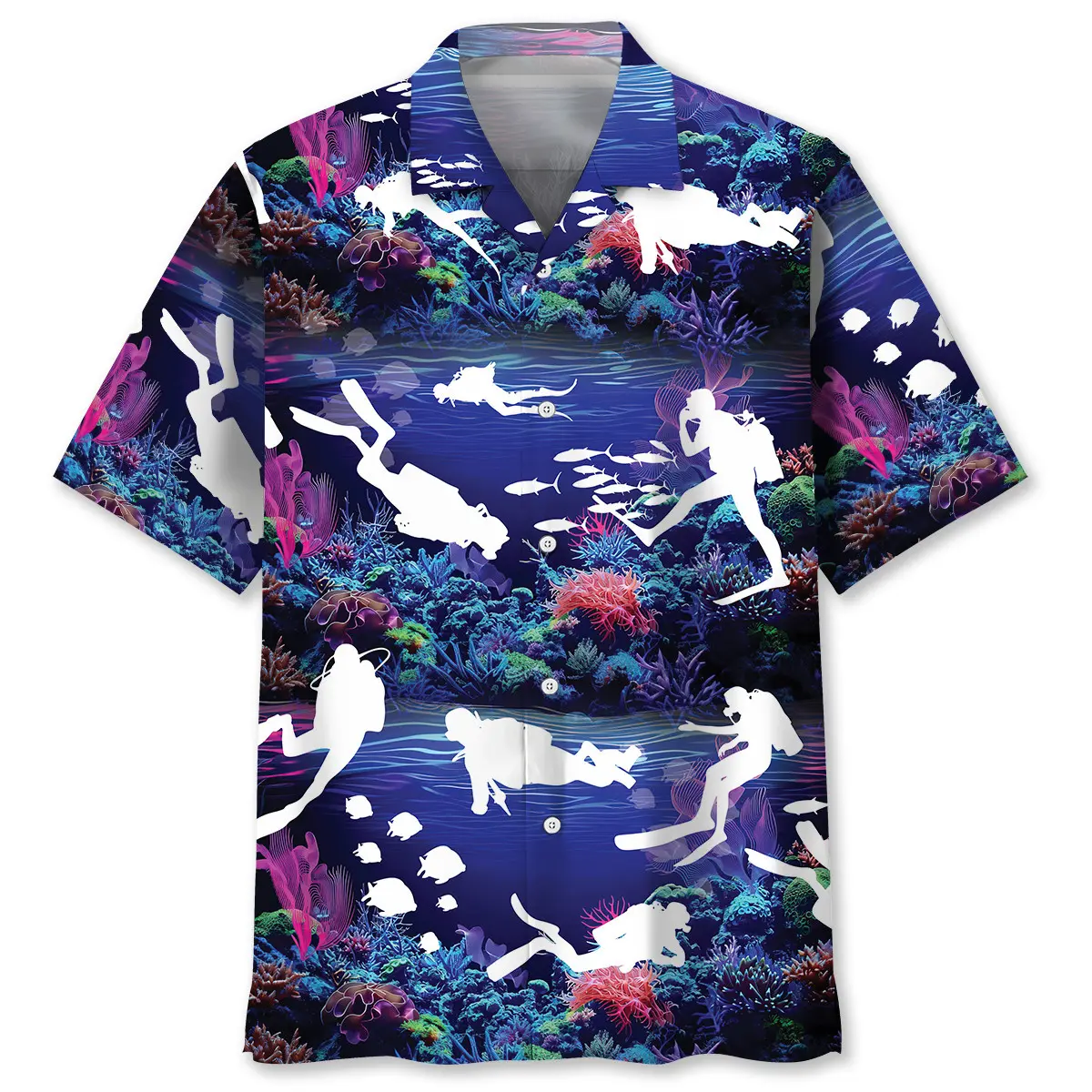 diving-with-neon-coral-ocean-hawaiian-shirt