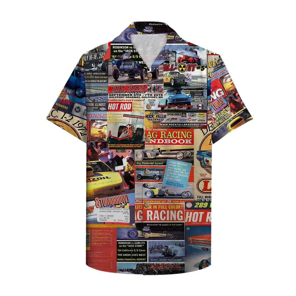 Drag Racing Magazine Unisex Hawaiian Shirt Aloha Shirt HWBN2765659 - Beltina