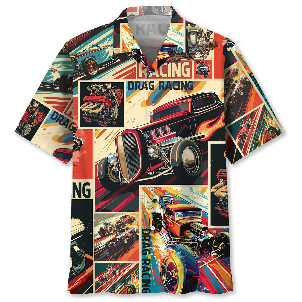 drag-racing-retro-magazine-hawaiian-shirt
