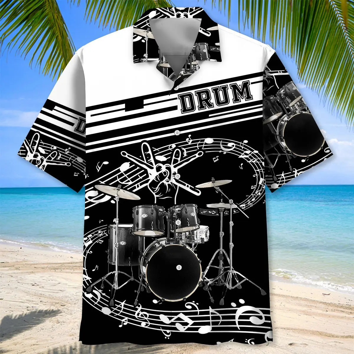 drum-black-white-hawaiian-shirt-2