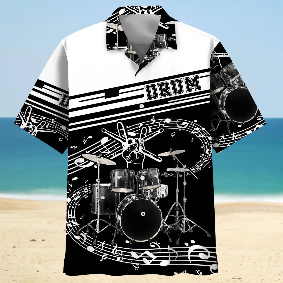 drum-black-white-hawaiian-shirt-3