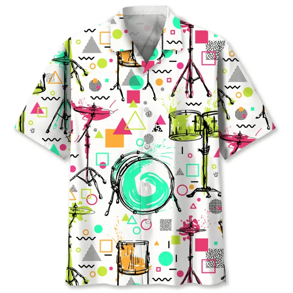 Drum Color Hawaiian Shirt HWBN2762434 - Beltina