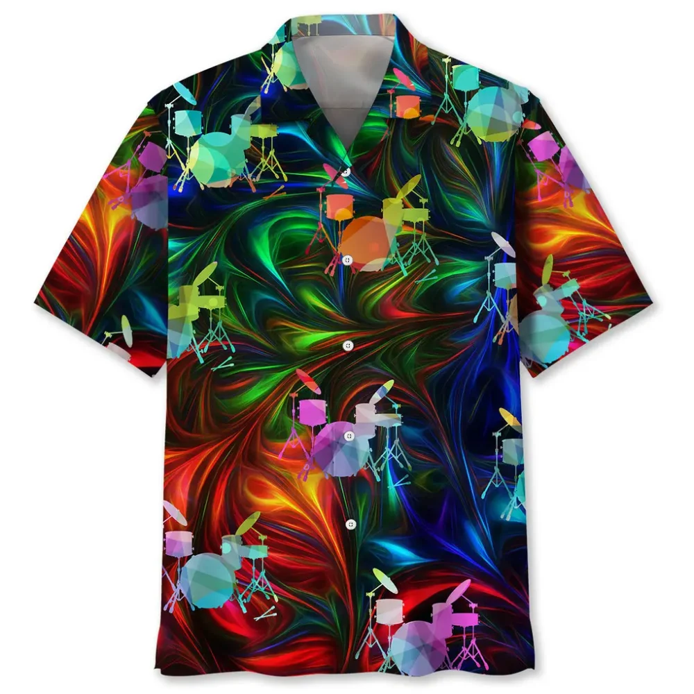 Drum Colorful Hawaiian Shirt HWBN2762436 - Beltina