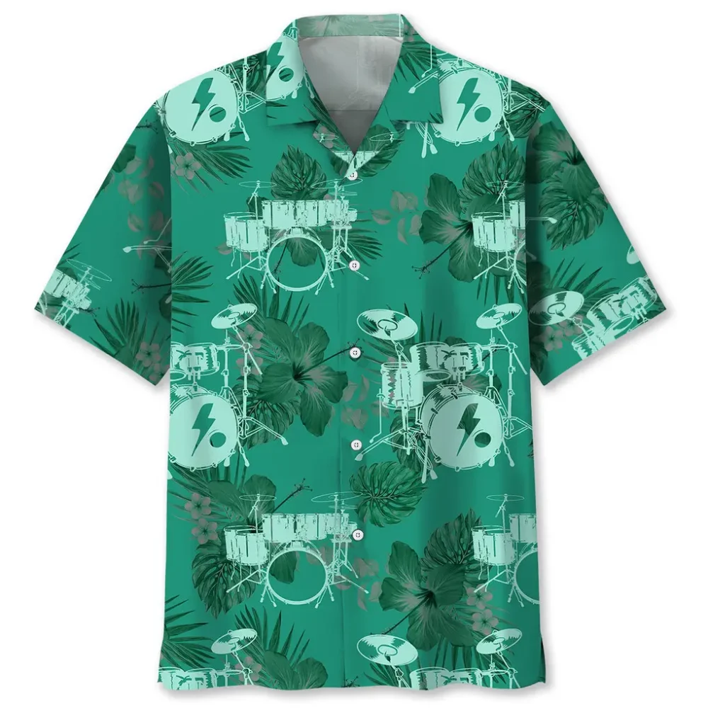 Drum Kelly Green Hawaiian Shirt HWBN2762439 - Beltina