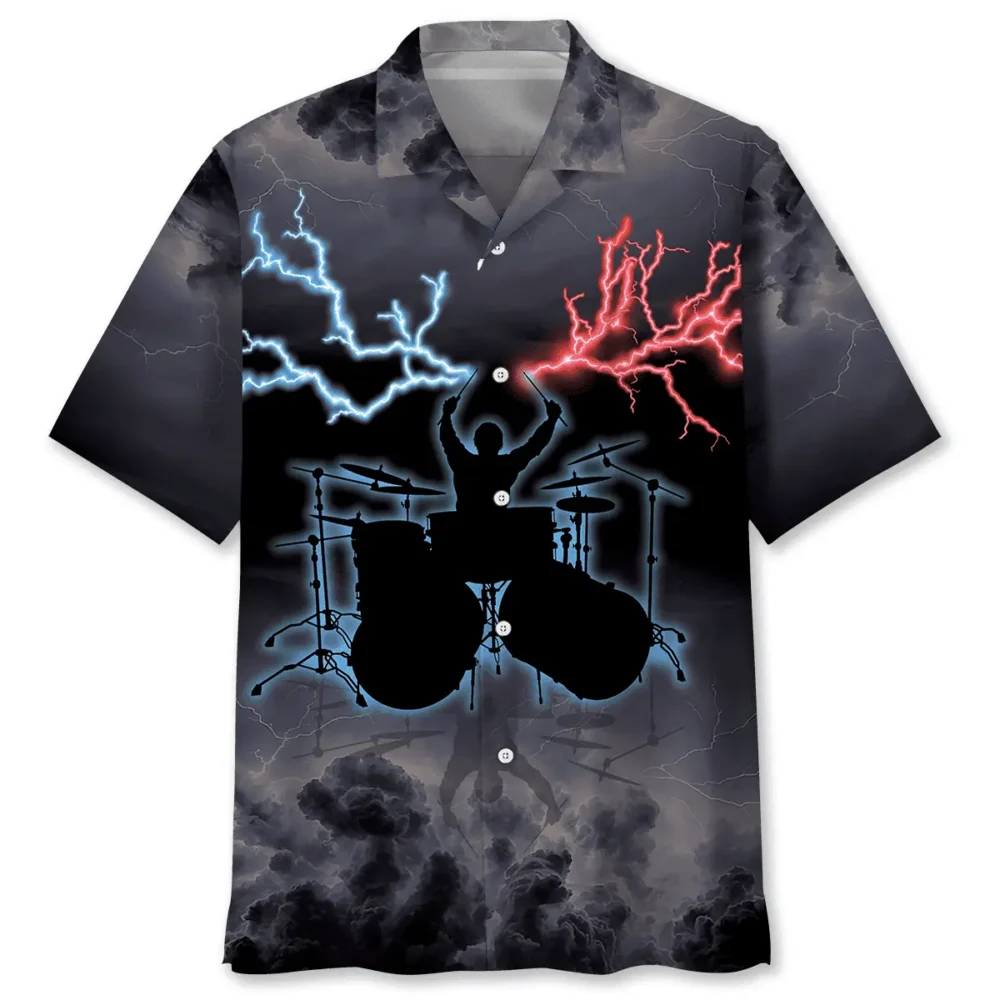 Drum Lighting Hawaiian Shirt HWBN2762563 - Beltina