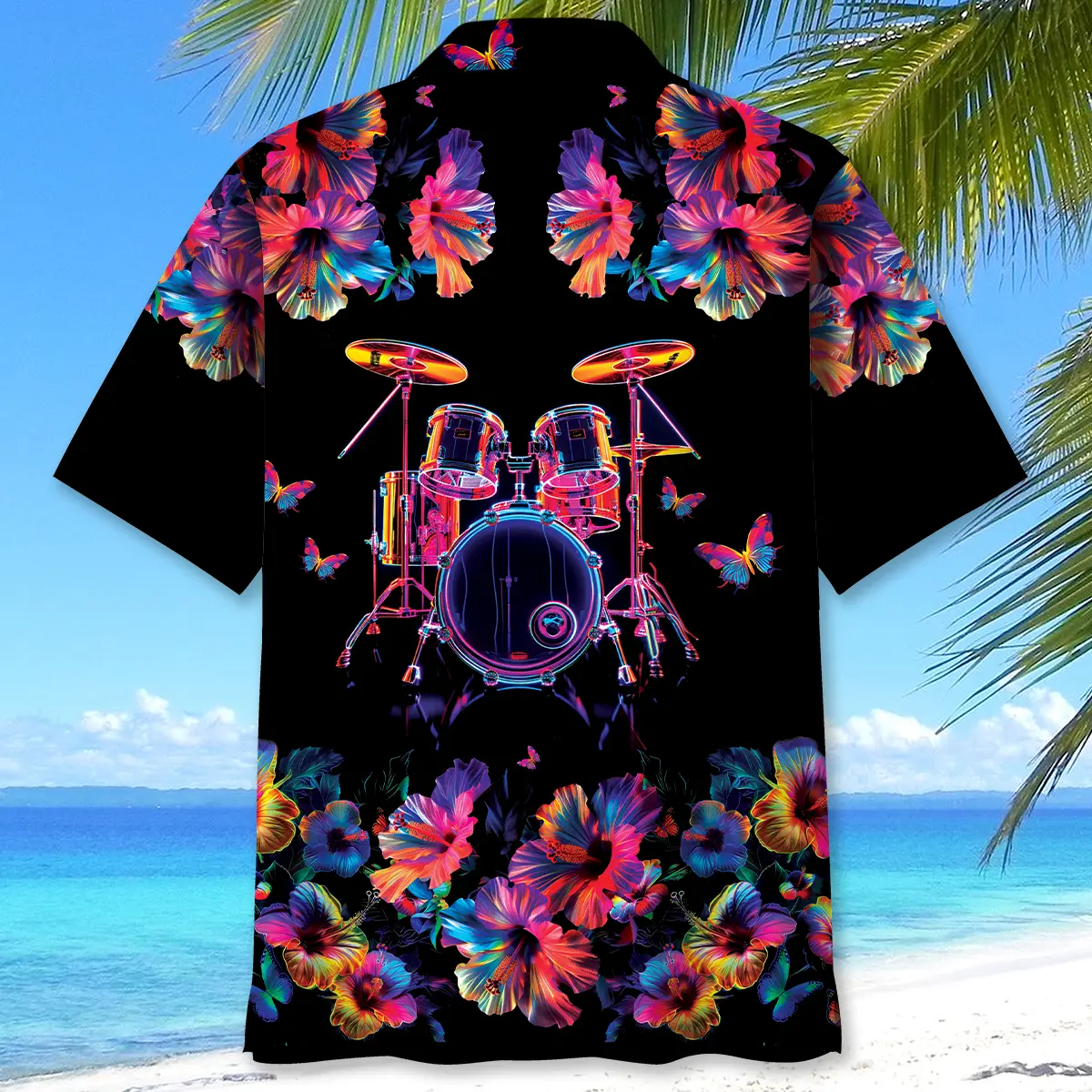 drum-neon-hibiscus-flower-hawaiian-shirt-3