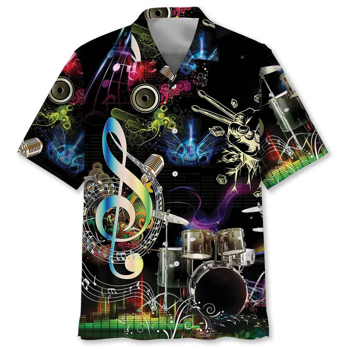 drum-neon-light-hawaiian-shirt