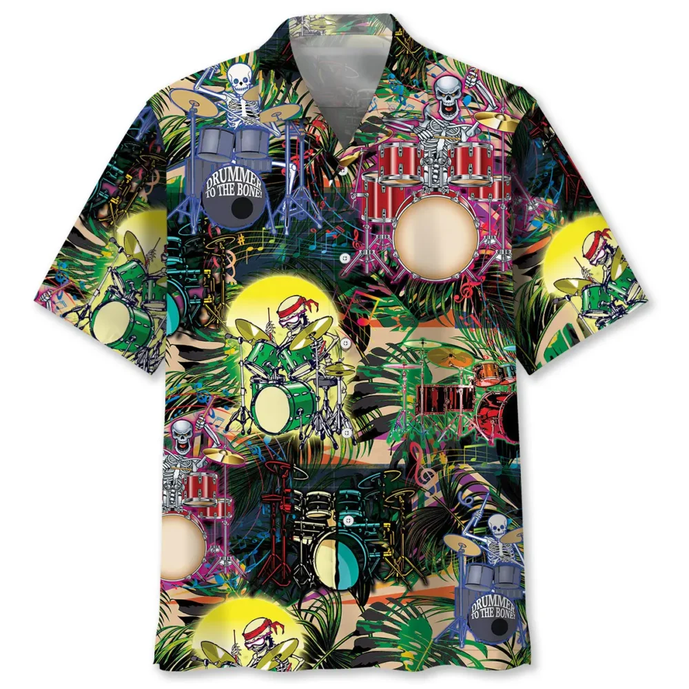 Drum Skeleton Hawaiian Shirt HWBN2762722 - Beltina