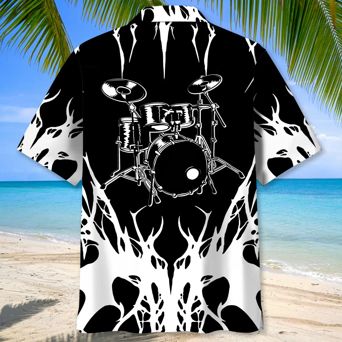 drum-weapons-black-white-hawaiian-shirt-3
