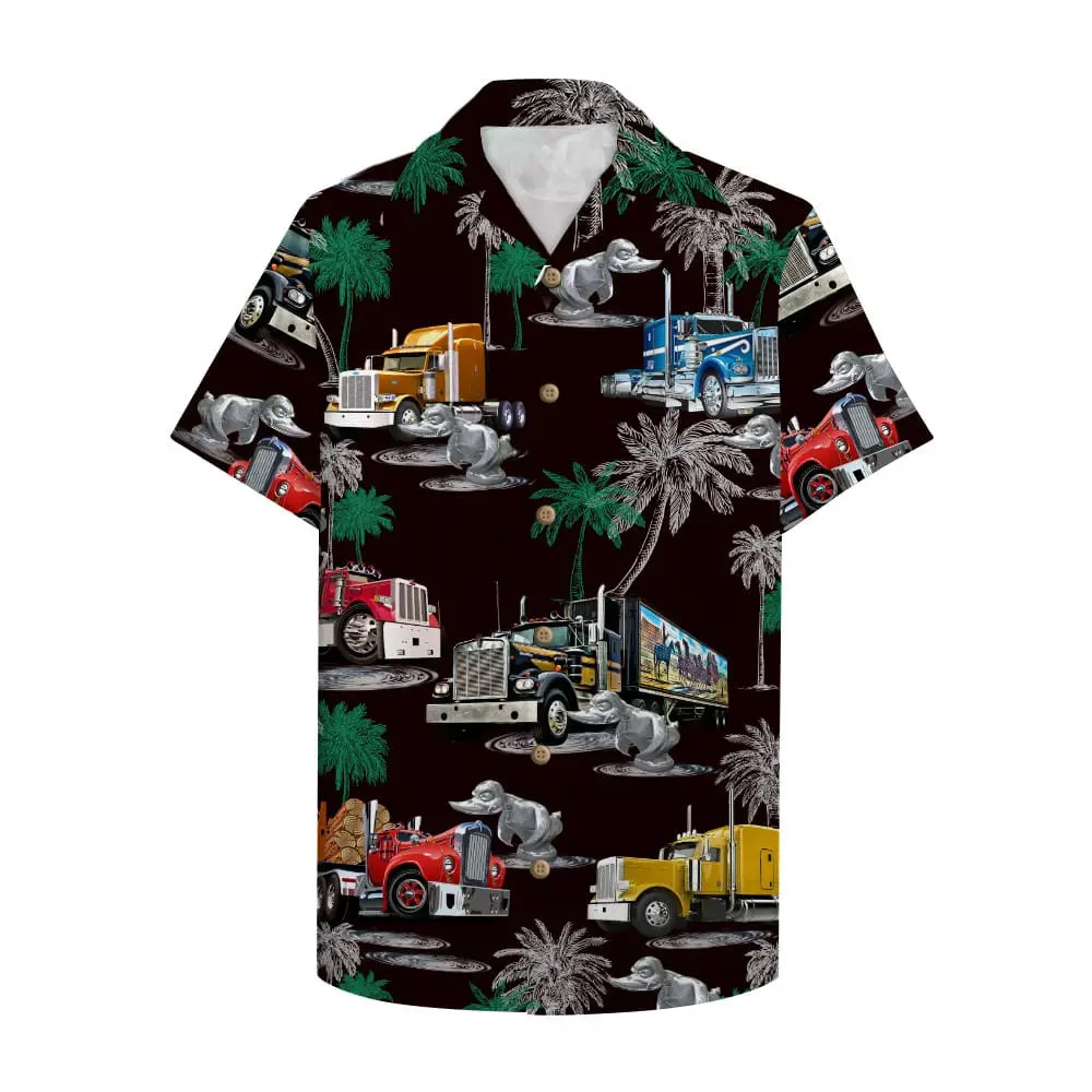 Duck Truck Pattern Unisex Hawaiian Shirt Aloha Shirt HWBN2765662 - Beltina